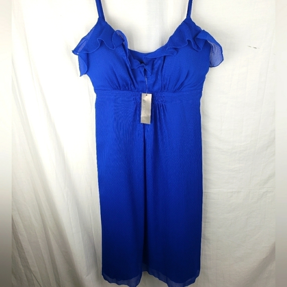 NWT Attention Blue Spaghetti Strap Sleeveless Dress Sz 8